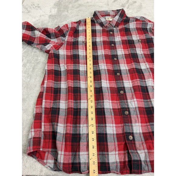 Duluth Trading Long Sleeve Flannel Shirt Men's Size 3XLT Red - Picture 7 of 8